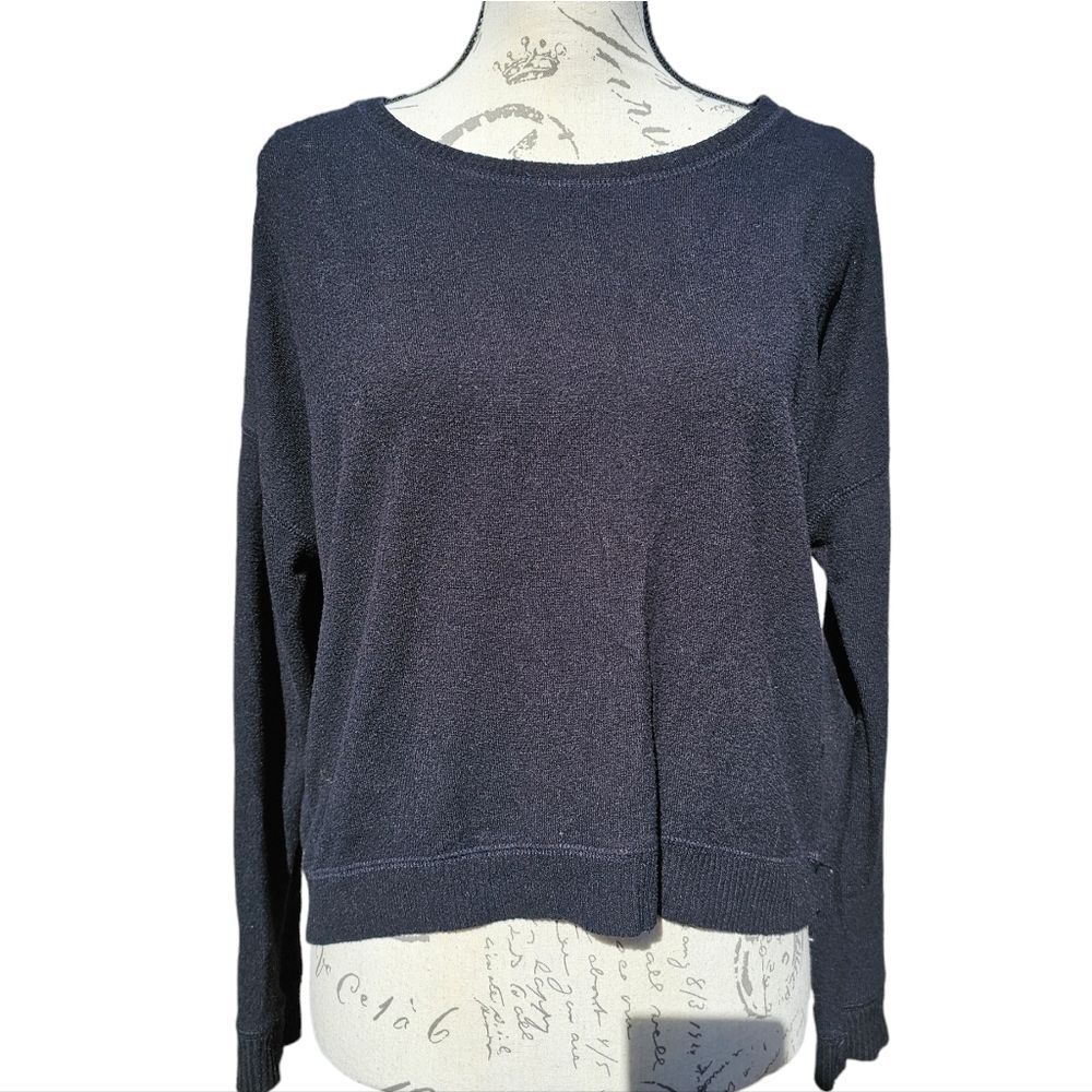 Abercrombie & Fitch Women's Black Long Sleeve Crew Neck Pullover Sweater Size S